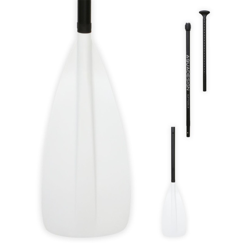 AQUA DESIGN Veslo za sup Fiber 3 parts 170-215cm white
