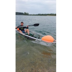 Kajak Prozirni + 2 Deluxe sjedala + 2 vesla + kormilo