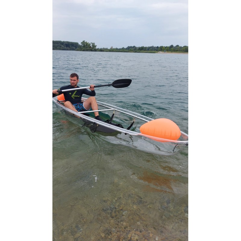 Kajak Prozirni + 2 Deluxe sjedala + 2 vesla + kormilo
