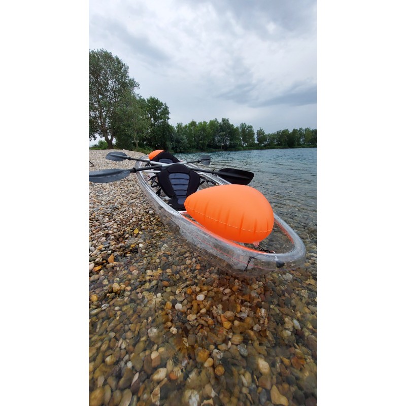 Kajak Prozirni + 2 Deluxe sjedala + 2 vesla + kormilo