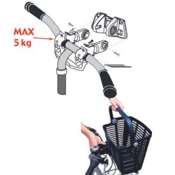 BELLELLI Košara za bicikl prednja CESTINO "PLAZA" srebrna