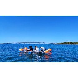 Kajak Prozirni + 2 Deluxe sjedala + 2 vesla + kormilo