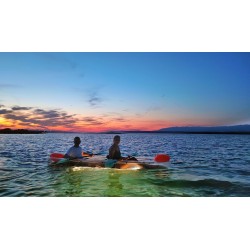 Kajak Prozirni + 2 Deluxe sjedala + 2 vesla + kormilo