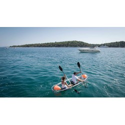 Kajak Prozirni + 2 Deluxe sjedala + 2 vesla + kormilo