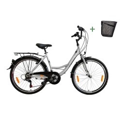 CROSS CITY 26" bicikl 420mm sivi