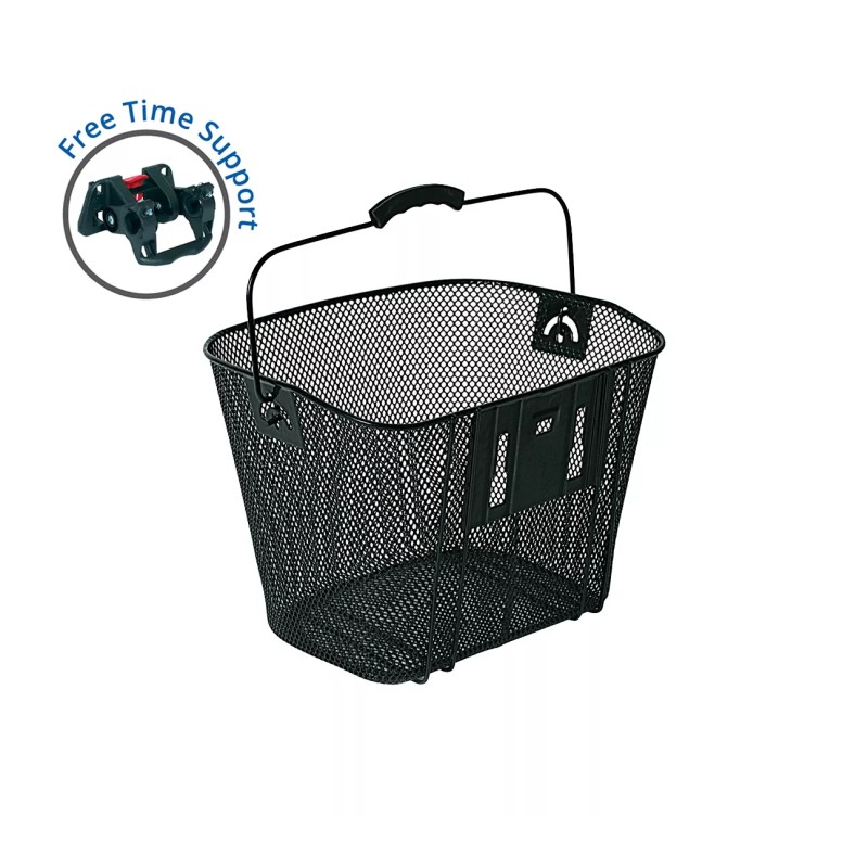 BELLELLI Košara za bicikl prednja CESTINO "RETE" metalna crna sa nosačem