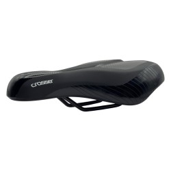CROSSER Sjedalo za bicikl DD093MF 190mm crno s crvenim i plavim svjetlom