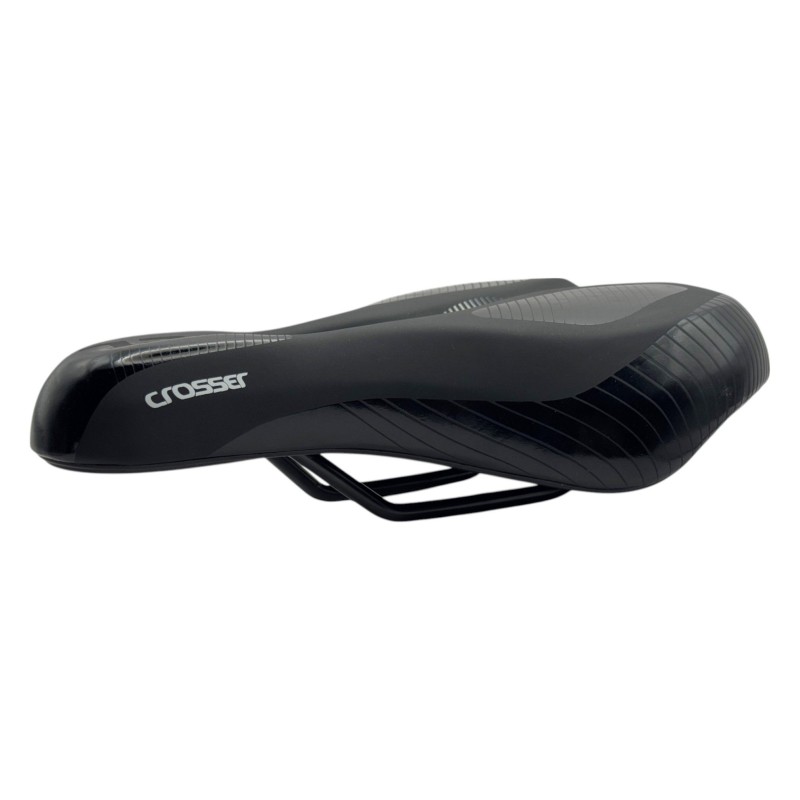 CROSSER Sjedalo za bicikl DD083MF 175mm s crvenim i plavim svjetlom